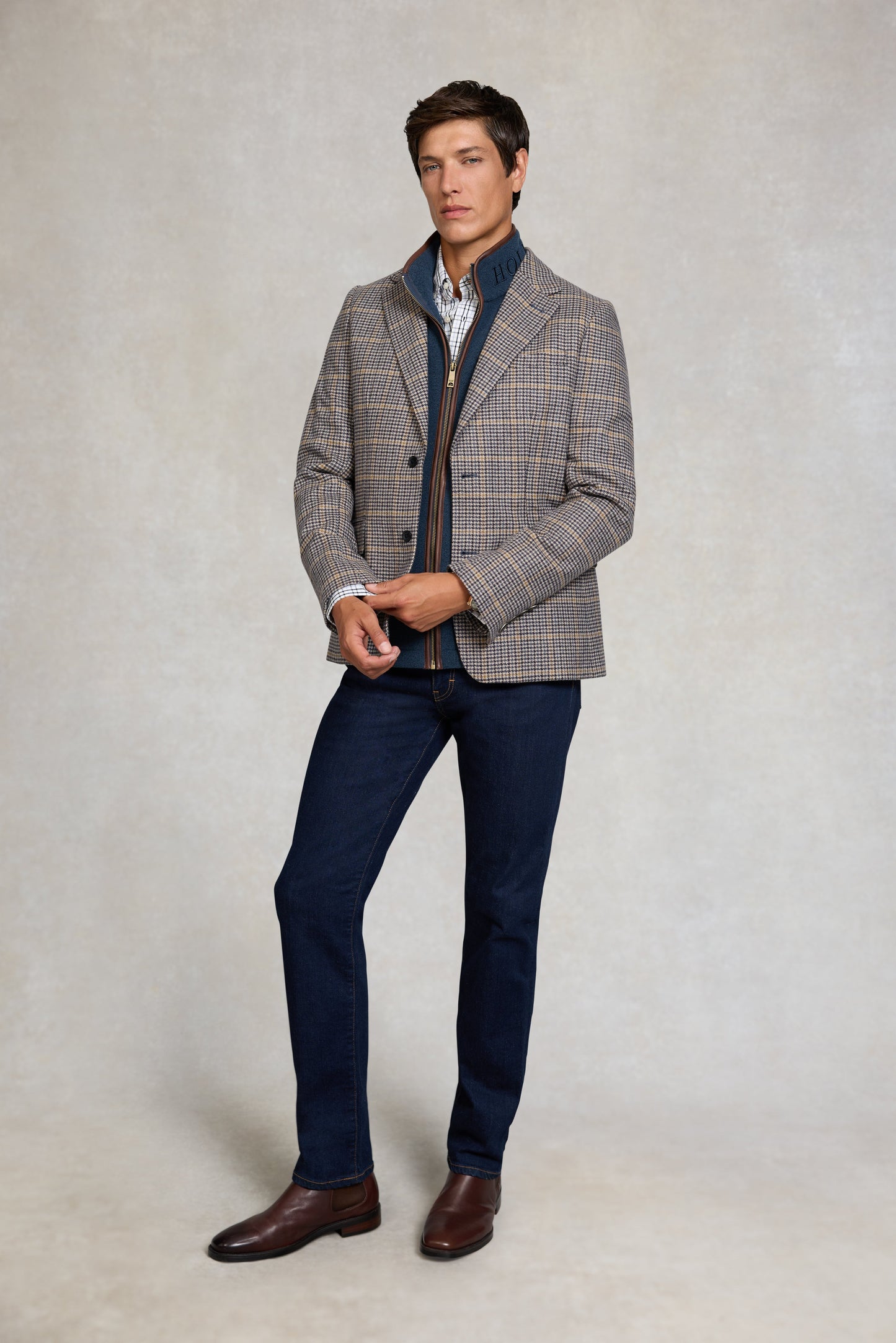 Men's Classic Woven Button Down Shirt (Cheltenham Check Blue)