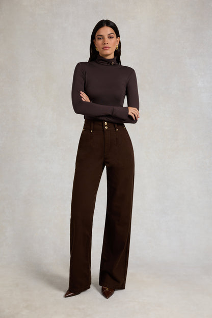 Lucy Essential Roll Neck (Chocolate)