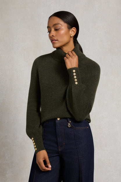 Maisie Roll Neck Knit (Forest Green)
