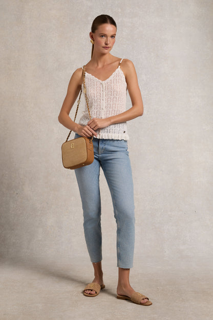 Soho Camera Bag (Tan Raffia)