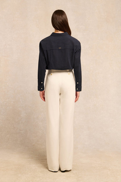 Athena Shirt (Navy Pinstripe)