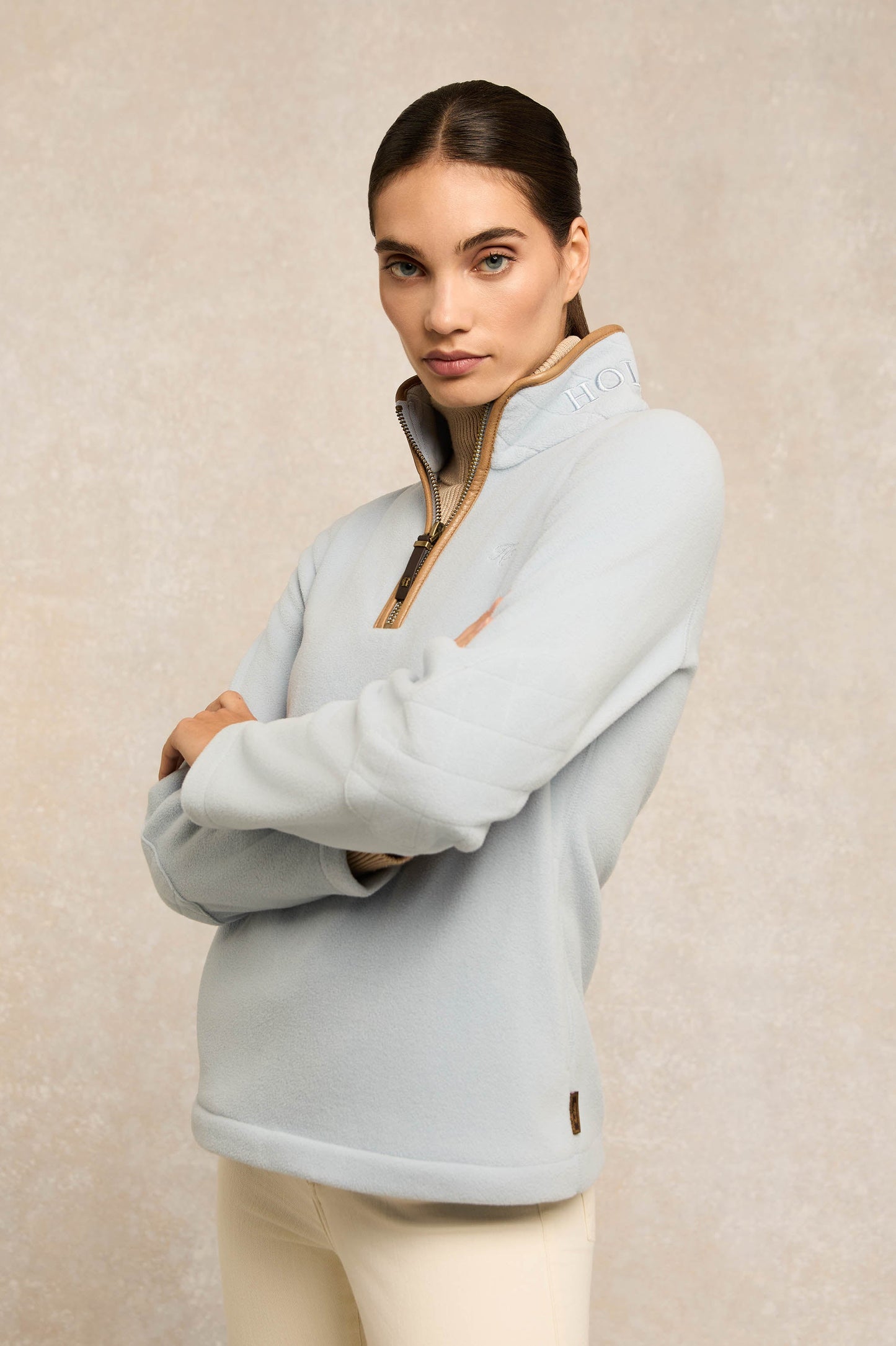 Country Fleece Quarter Zip (Pale Blue)