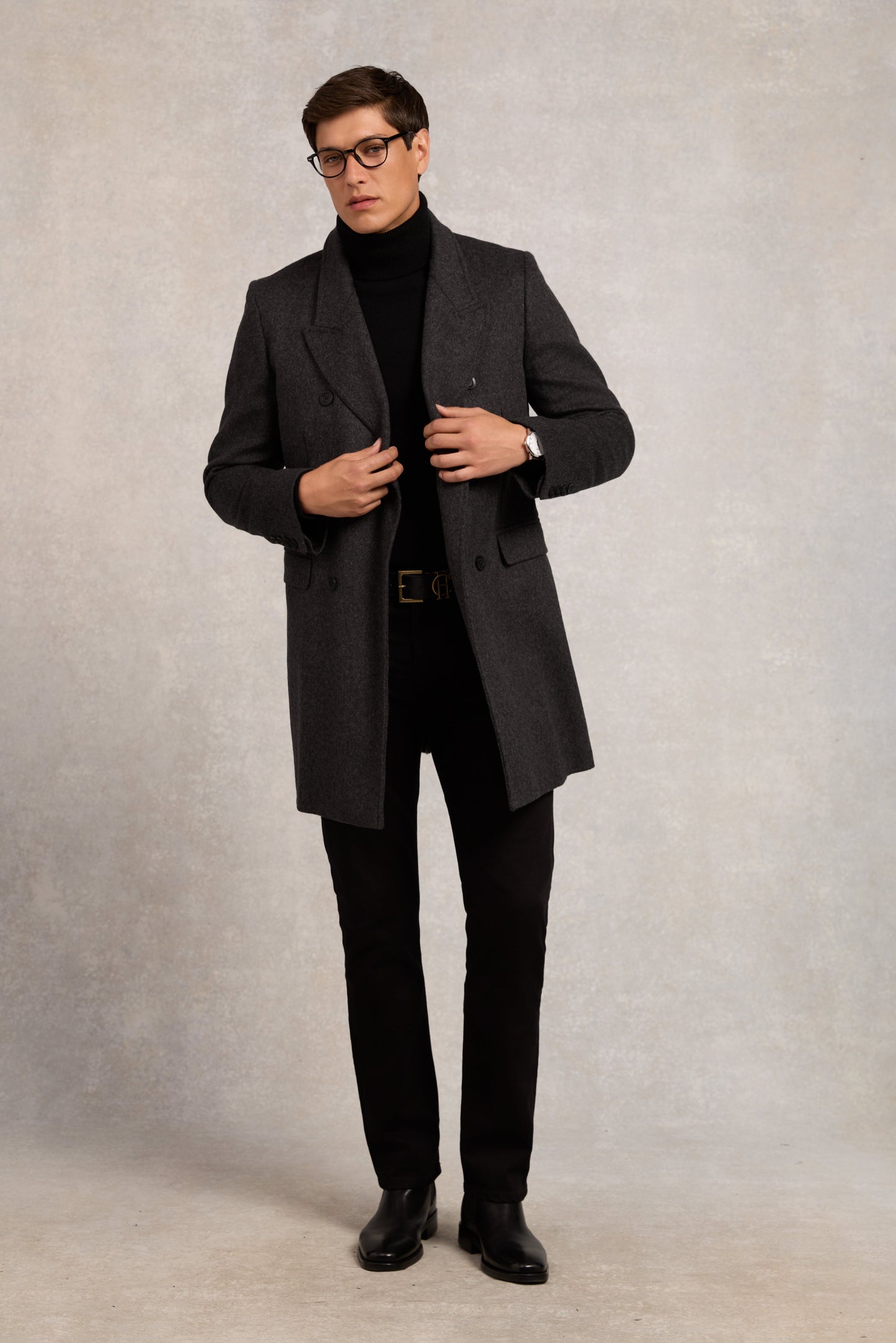 Fine Roll Neck Knit (Black)