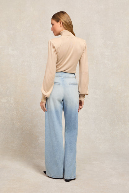 Tailored Wide Leg Jean (Vintage Indigo)