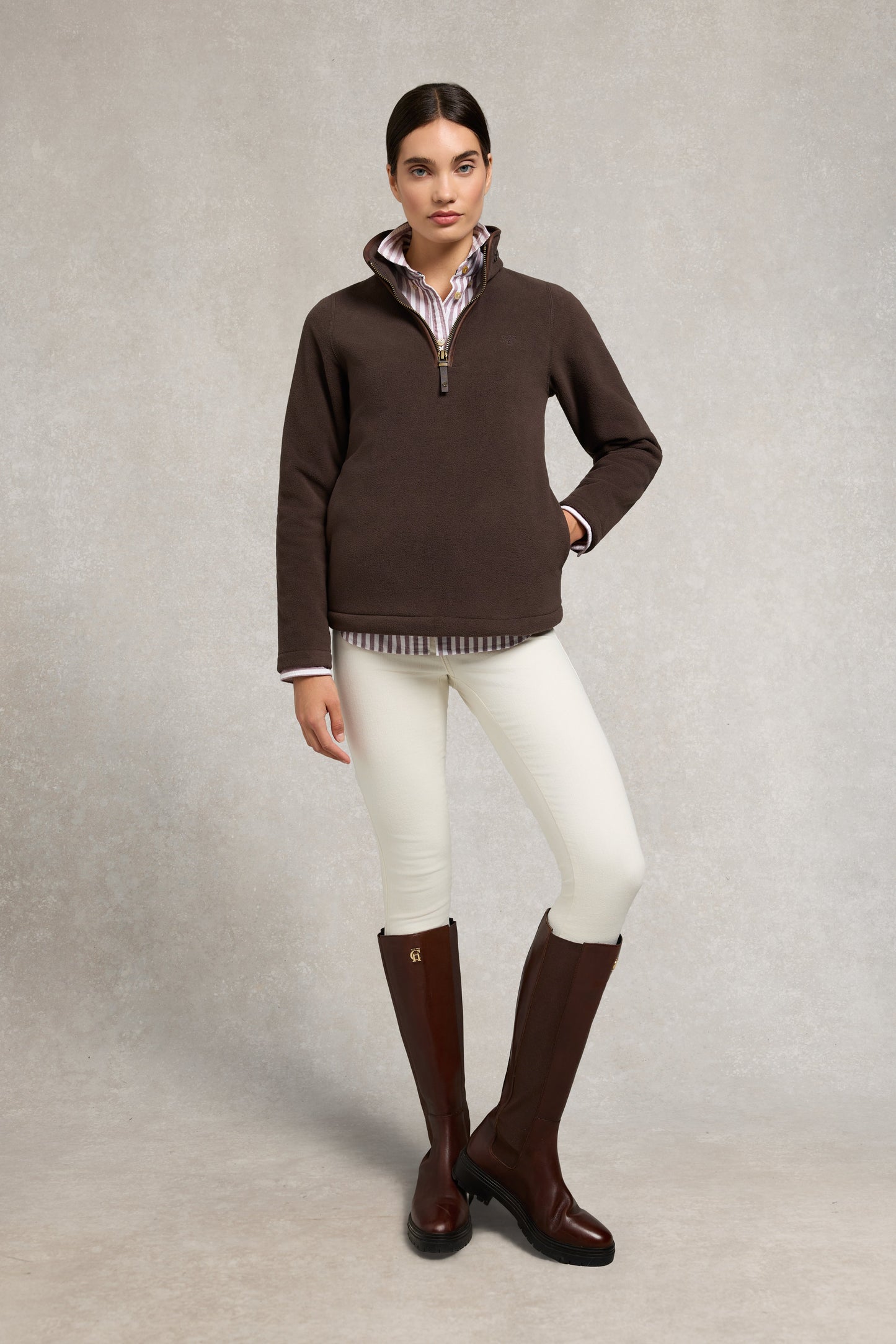 Country Fleece Quarter Zip (Chocolate)