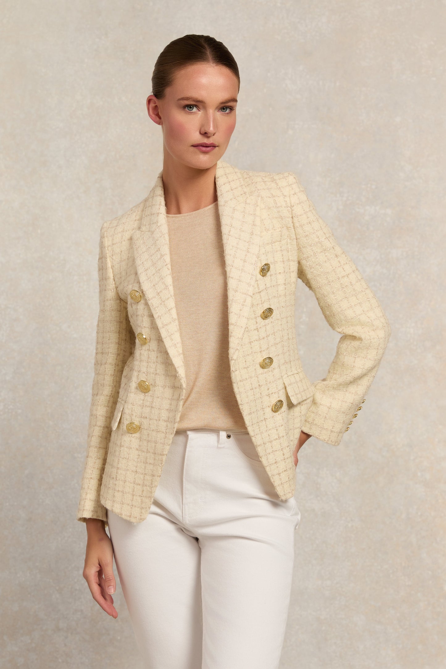 Knightsbridge Blazer (Ivory Sparkle Tweed)