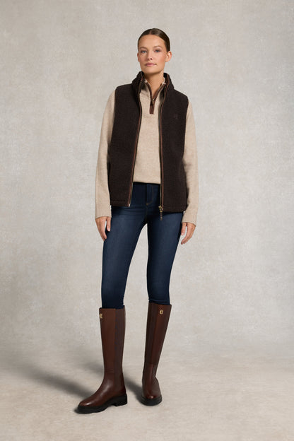 Country Fleece Gilet (Chocolate Borg)