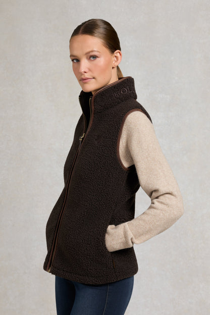 Country Fleece Gilet (Chocolate Borg)