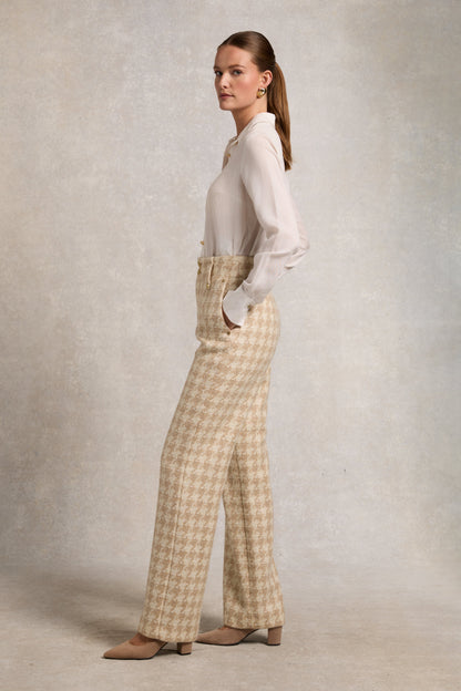 The Camel Houndstooth Suit