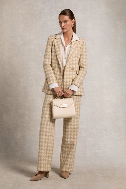 The Camel Houndstooth Suit