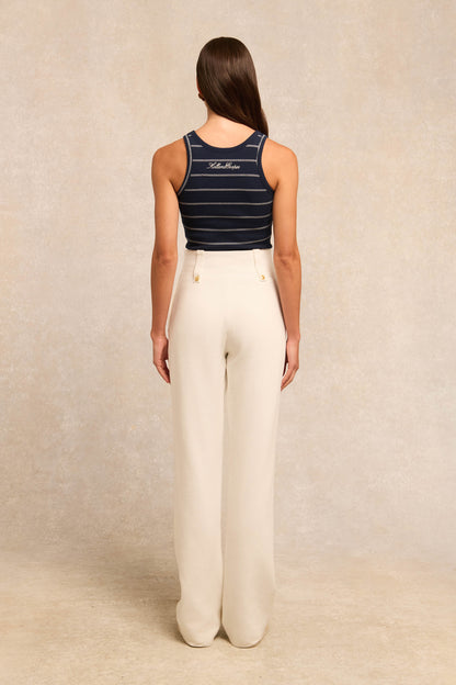 Rebecca Rib Tank (Ink Navy Stripe)
