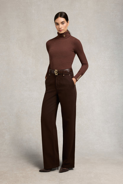 Painswick Roll Neck Knit (Cocoa)