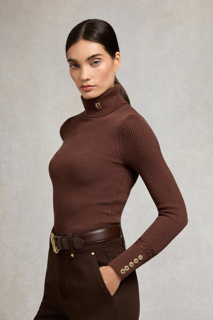 Painswick Roll Neck Knit (Cocoa)