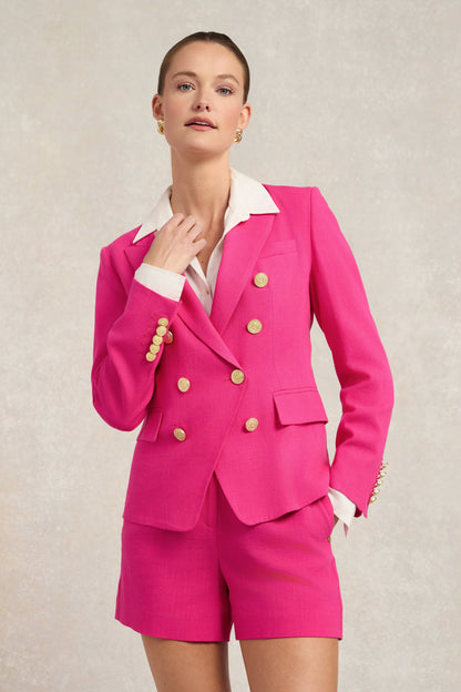 Knightsbridge Blazer (Hot Pink Linen)