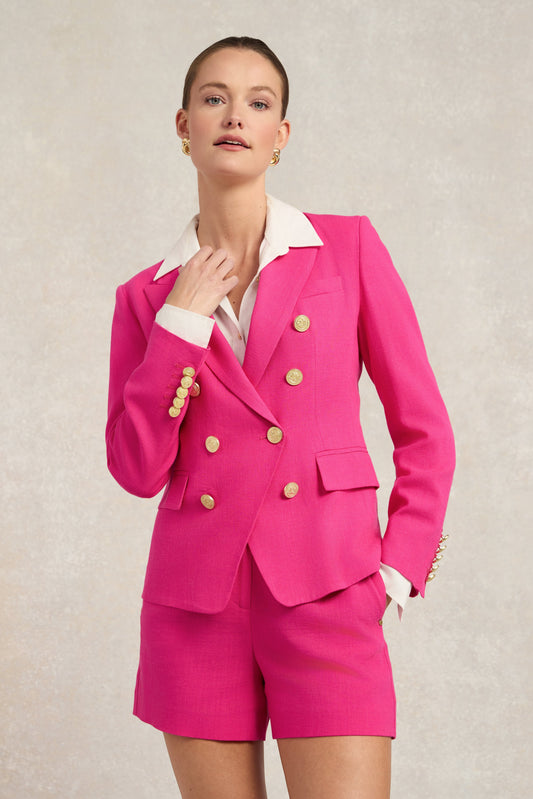 Knightsbridge Blazer (Hot Pink Linen)