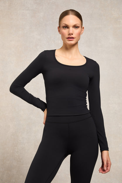 Supersoft Long Sleeve Top (Black)
