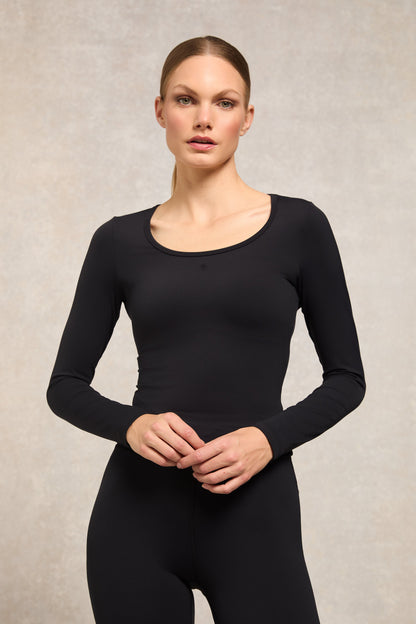 Supersoft Long Sleeve Top (Black)