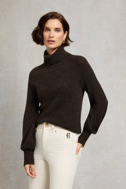 Maisie Roll Neck Knit (Chocolate)