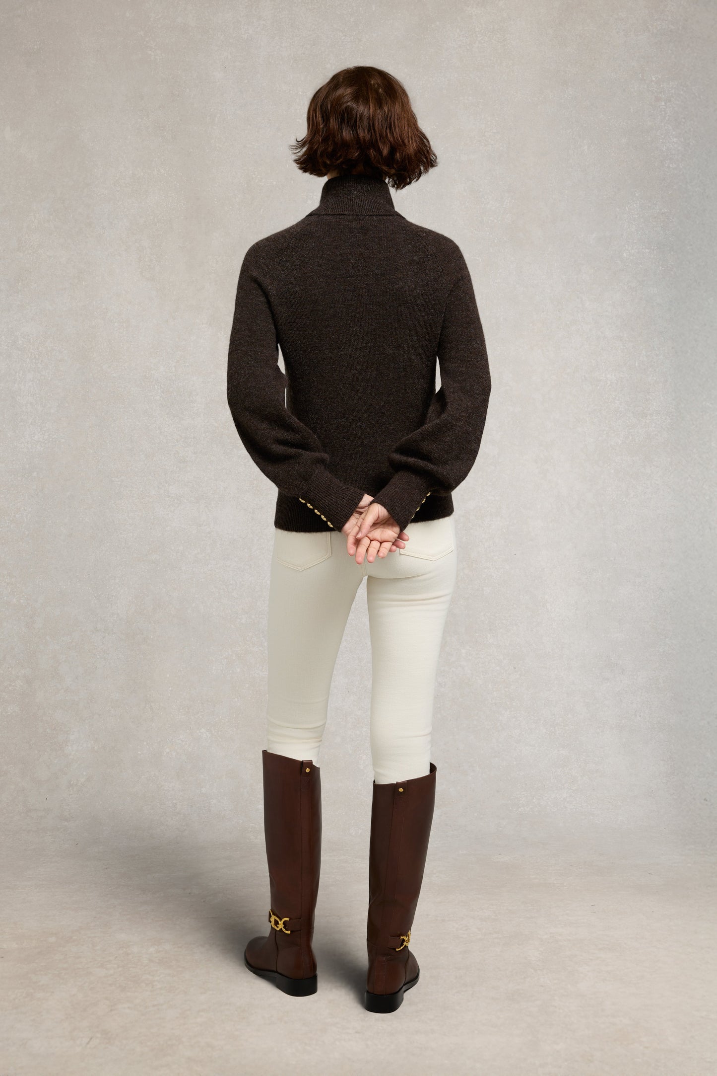 Maisie Roll Neck Knit (Chocolate)