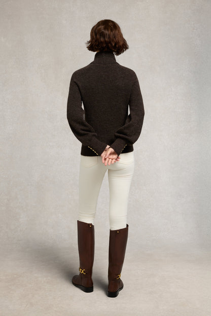Maisie Roll Neck Knit (Chocolate)