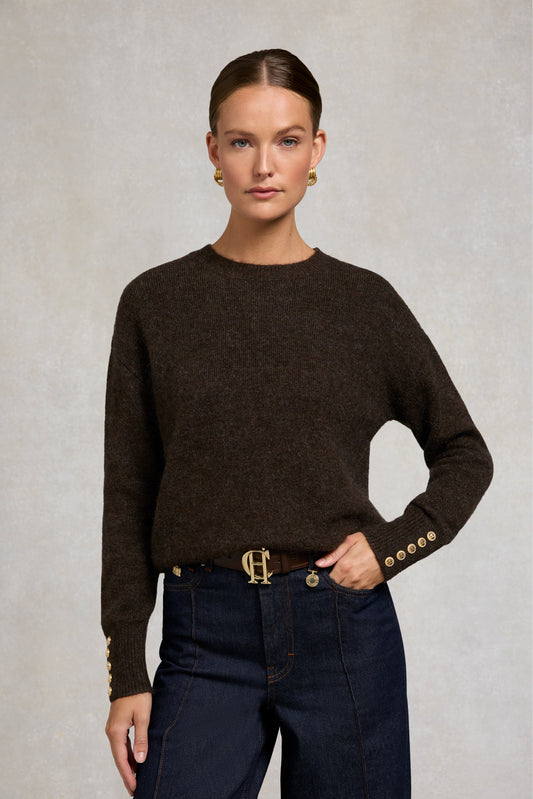 Tori Crew Neck Knit (Chocolate)