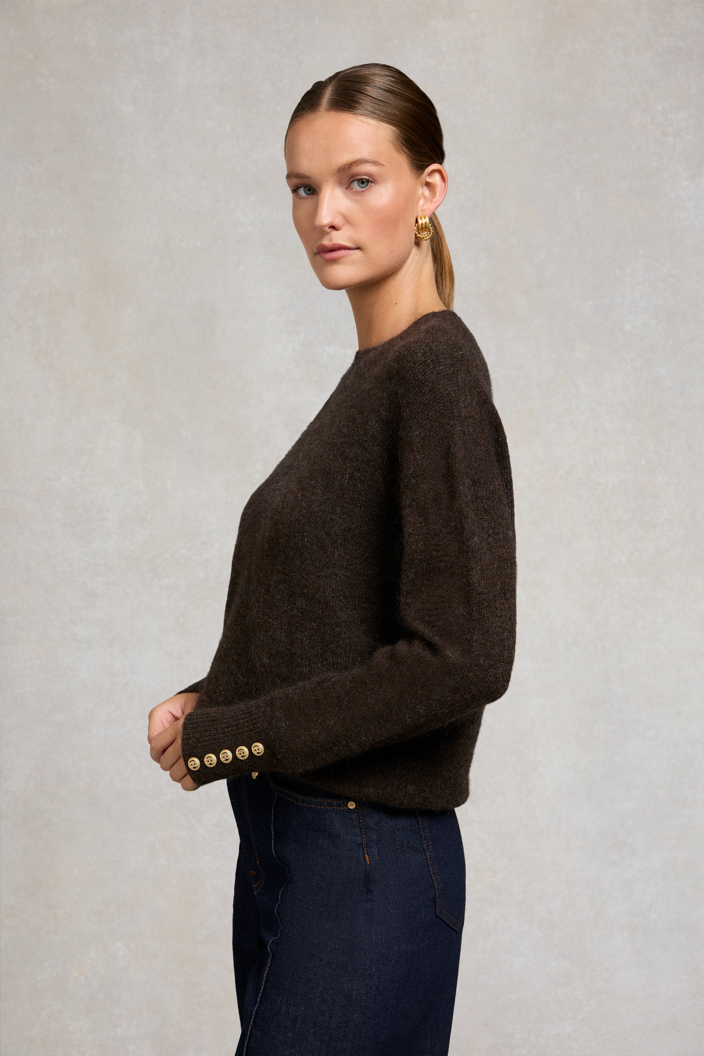 Tori Crew Neck Knit (Chocolate)