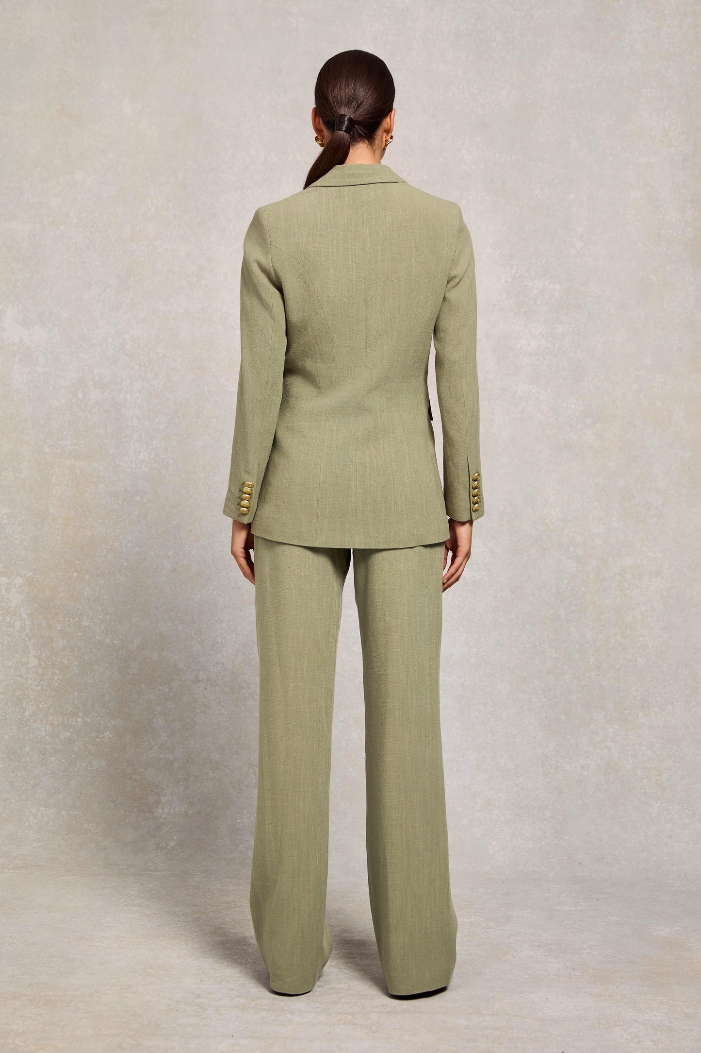 Double Breasted Blazer (Sage Linen)