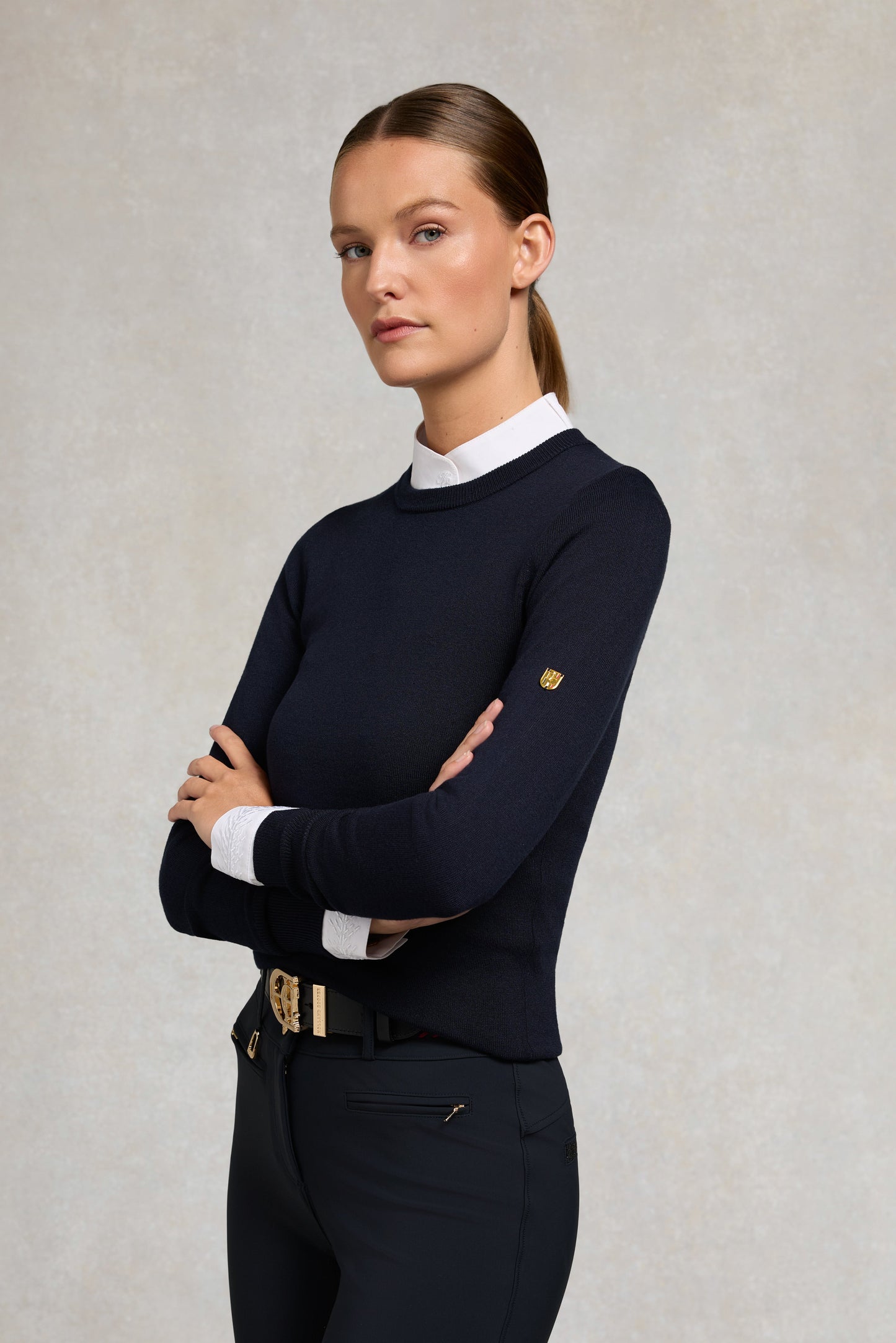 Chiltern Crew Neck Knit (Ink Navy)