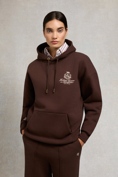 Relaxed Fit Script Hoodie (Walnut)