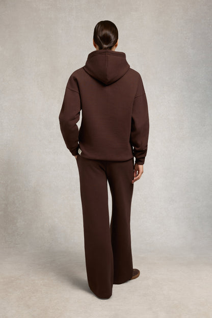 Relaxed Fit Script Hoodie (Walnut)