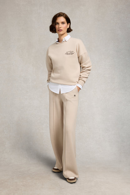 Relaxed Fit Crew Neck Sweat (Stone)