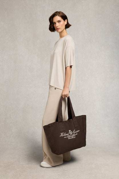 Essential Tote Bag (Chocolate Ecru)