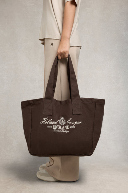 Essential Tote Bag (Chocolate Ecru)