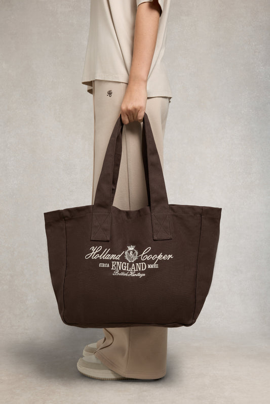 Essential Tote Bag (Chocolate Ecru)