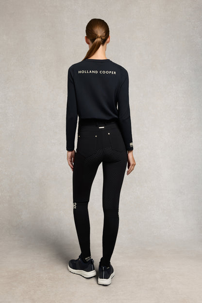 Chiltern Crew Neck Top (Black)