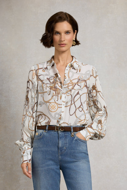 Beau Shirt (Off White Horse Print)