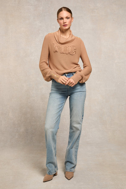 Daisy Roll Neck Knit (Camel)
