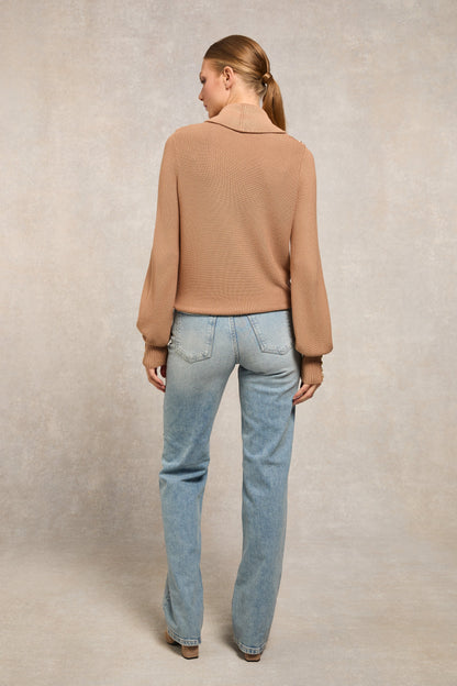 Daisy Roll Neck Knit (Camel)