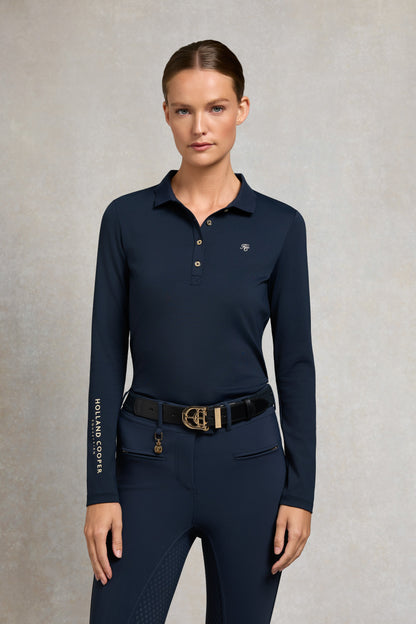 Chiltern Long Sleeve Polo Shirt (Ink Navy)