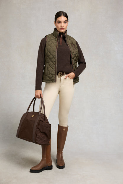 Country Quarter Zip Knit (Chocolate)