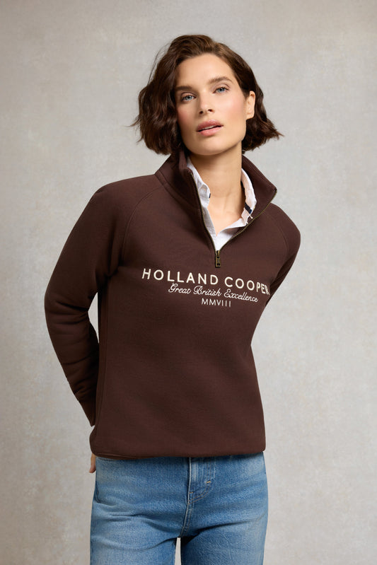 Sporting Goods Zip Henley (Walnut)