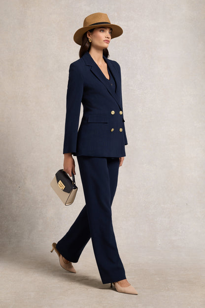 Hampton Waistcoat (Navy Linen)