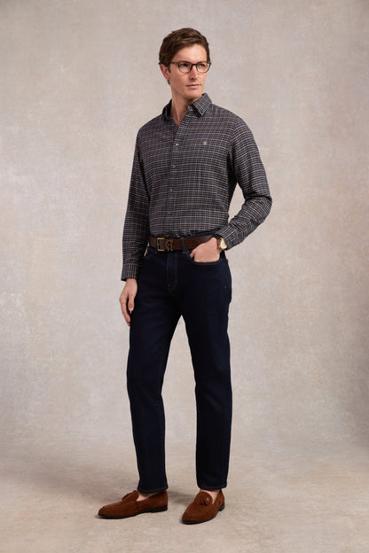 Classic Button Down Shirt (Cheltenham Navy Check)