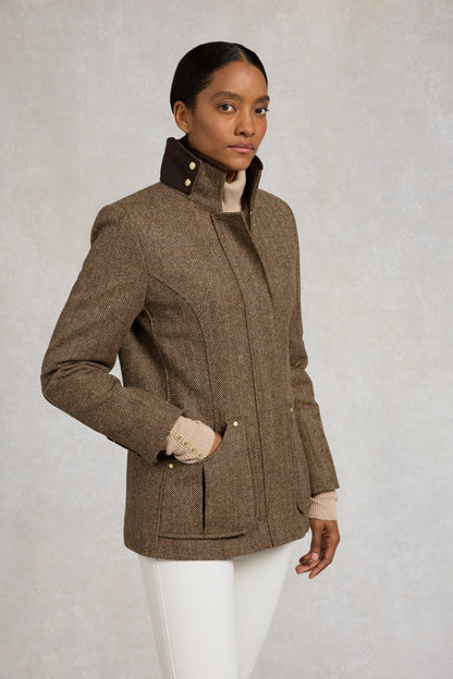 Country Classic Jacket (Large Scale Brown Herringbone)