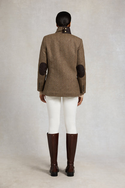 Country Classic Jacket (Large Scale Brown Herringbone)