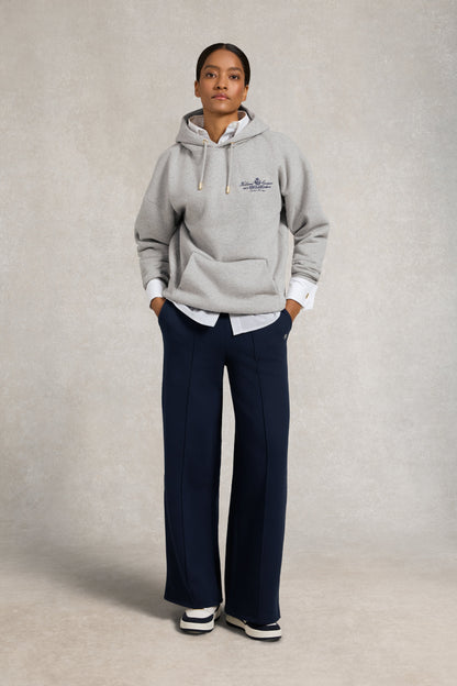 Relaxed Fit Script Hoodie (Grey Marl)