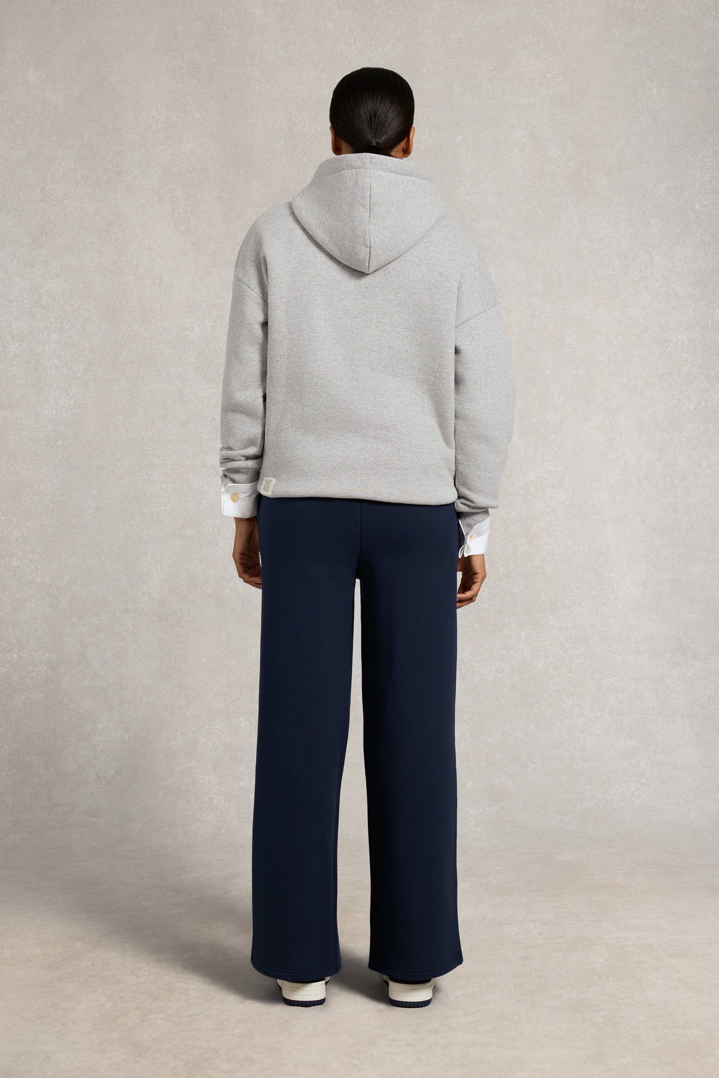 Relaxed Fit Script Hoodie (Grey Marl)