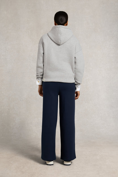 Relaxed Fit Script Hoodie (Grey Marl)