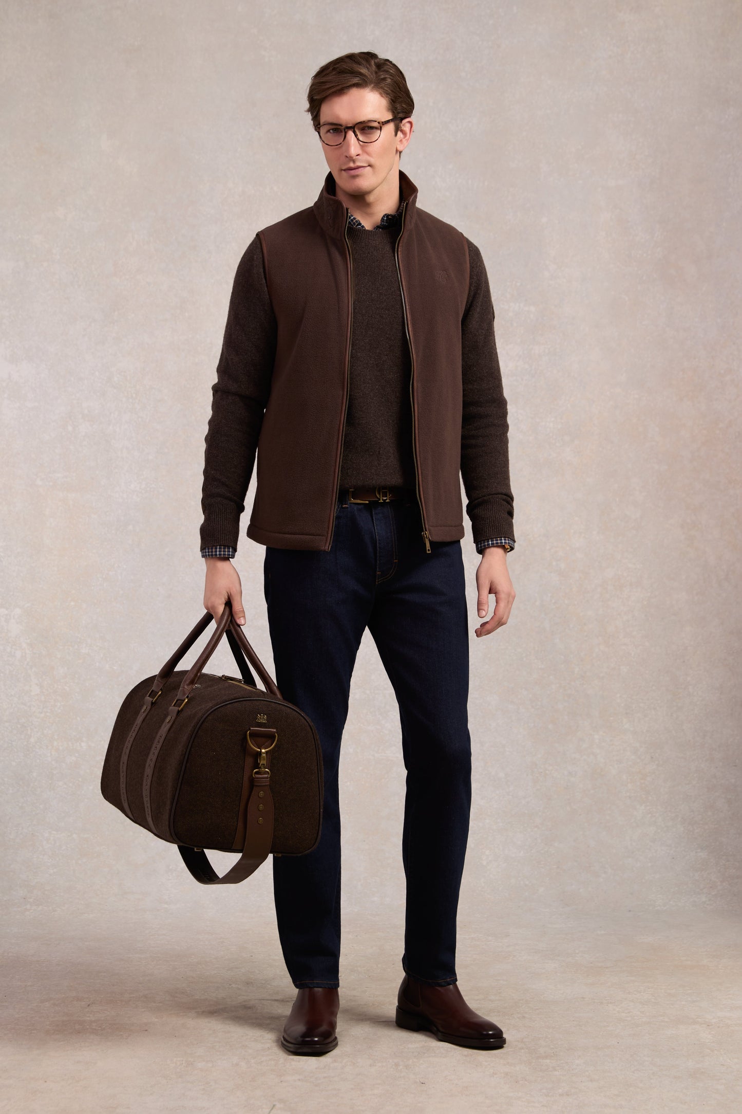 Country Fleece Gilet (Chocolate)