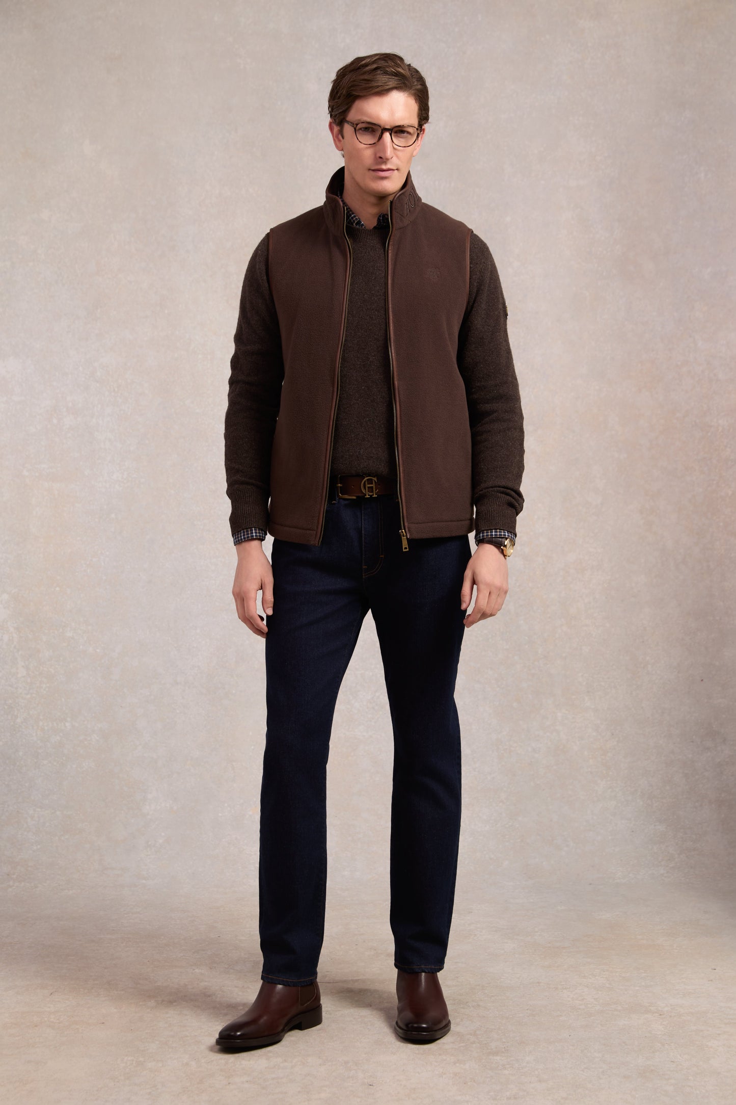 Country Crew Neck Knit (Chocolate)